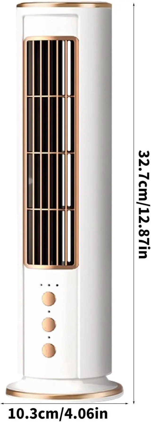 Alt view image 3 of 7 - Room Fan USB Rechargeable Tower Fan 3 Speed and Oscillation with Remote Control, for Desk, Dorm, Bedroom, and Study Spaces Desk Tower Portable Usb Rechargeable Remote Control Bedroom Desktop