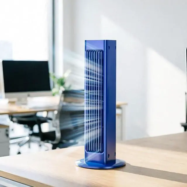 Alt view image 2 of 7 - USB Tower Fan Plug in Design 3 Speed Adjustments Desktop Fan ABS Texture for Desk Indoor Cooling Quiet Operations Individual