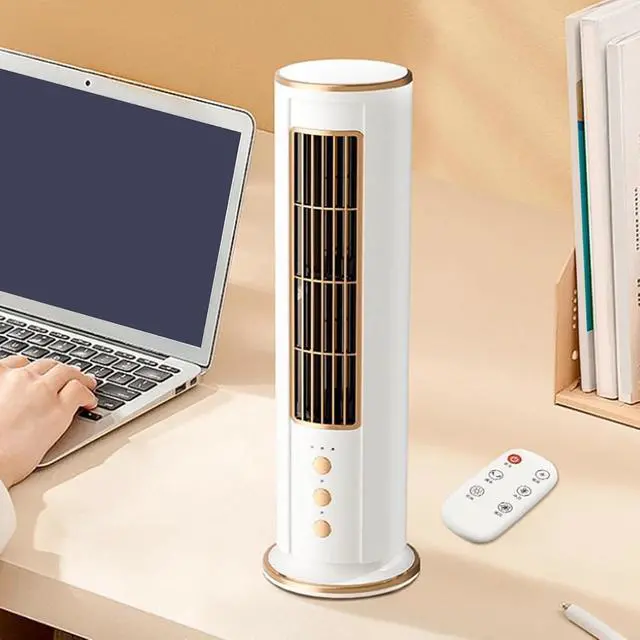 Alt view image 5 of 7 - PANGBOER Cordless Desk Fan USB Rechargeable Tower Fan with Remote Control, 3 Speeds and Oscillating for Bedroom, Dorm, or Study Use Desk Tower Portable Usb Rechargeable Remote Control Bedroom Desktop