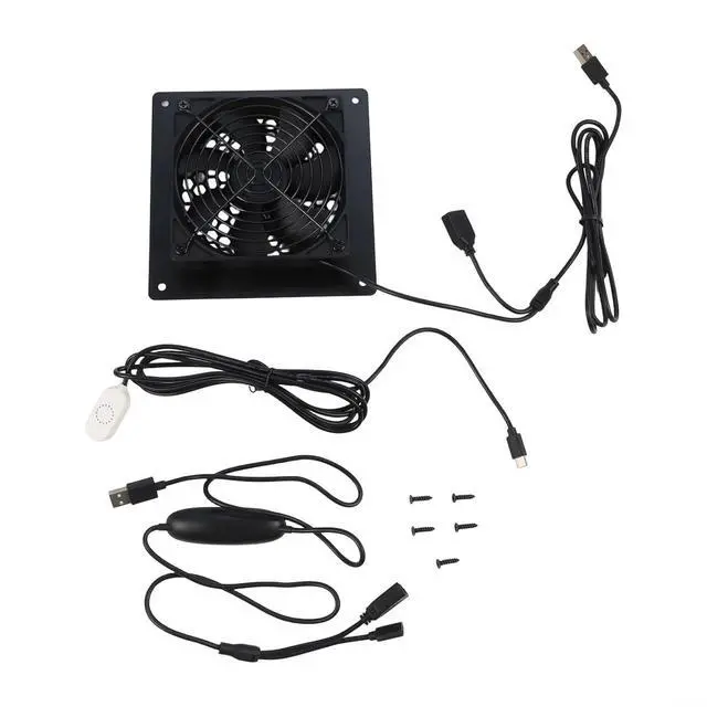 Alt view image 4 of 7 - 120mm USB Fan with Customizable Airflow and Temperature Regulation for Improved Heat Management in Various Devices (FT10S122505EC(60)