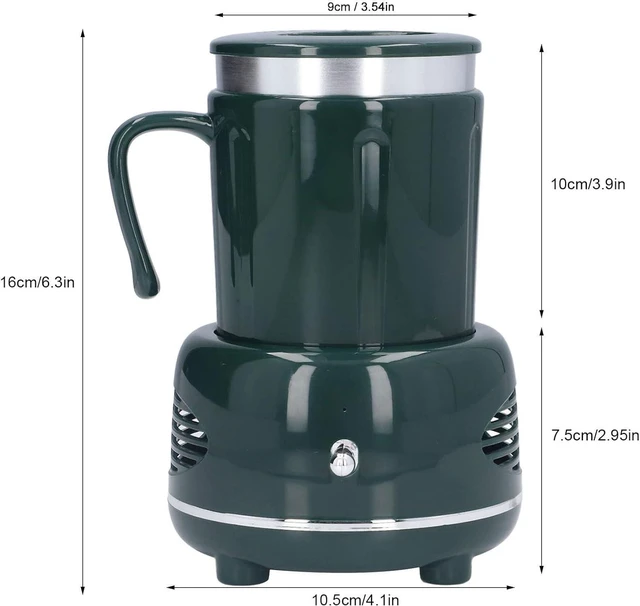 Alt view image 6 of 7 - Cooler Warmer Cup, Electric Cup Cooler and Heater with Dual Mode, Fast Cooling Heating Aluminium Body for Coffee Beer Wine, Desktop Beverage Warmer for Home Office Car (Green)