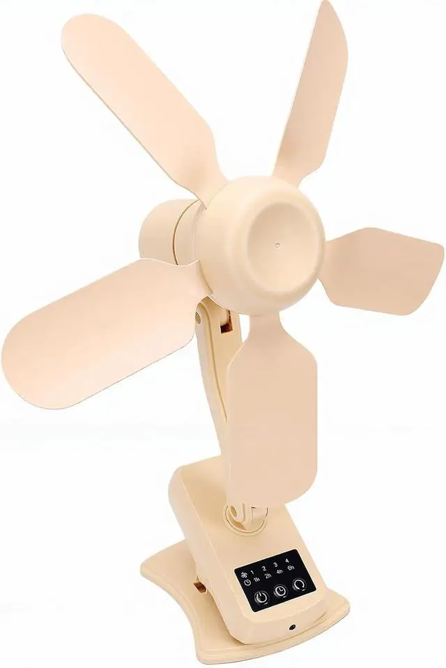 Alt view image 4 of 7 - LICAEVEY USB Rechargeable Clip Fan, LED Display Portable Desk Fan, 3 Speed Oscillating Wall Mount Clip on with Remote Control for Home Office