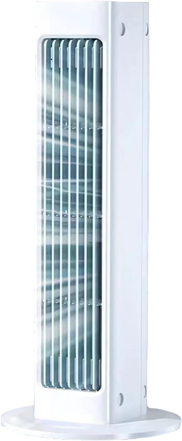Alt view image 4 of 7 - USB Tower Fan Plug in Design 3 Speed Adjustments Desktop Fan ABS Texture for Desk Indoor Cooling Quiet Operations Individual