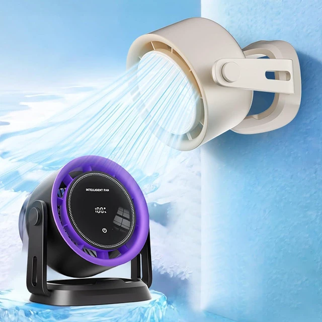 Alt view image 6 of 7 - 100 Speed Adjustable Desktop Fan with Digital Display Quiet Desktop High Speed Fan for Offices Home Use Enduring Air Coolers