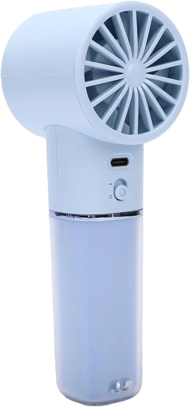 Main image of Fabater Portable Handheld Fan USB Rechargeable Compact Fan for Travel Makeup Use Blue 4500mAh Battery
