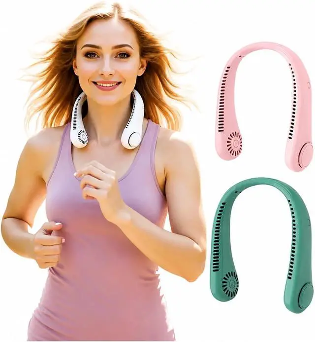 Alt view image 6 of 6 - Ventilateur de cou, Hands Free Neck Fan Portable USB Rechargeable,pour les Voyages/Activités de plein air