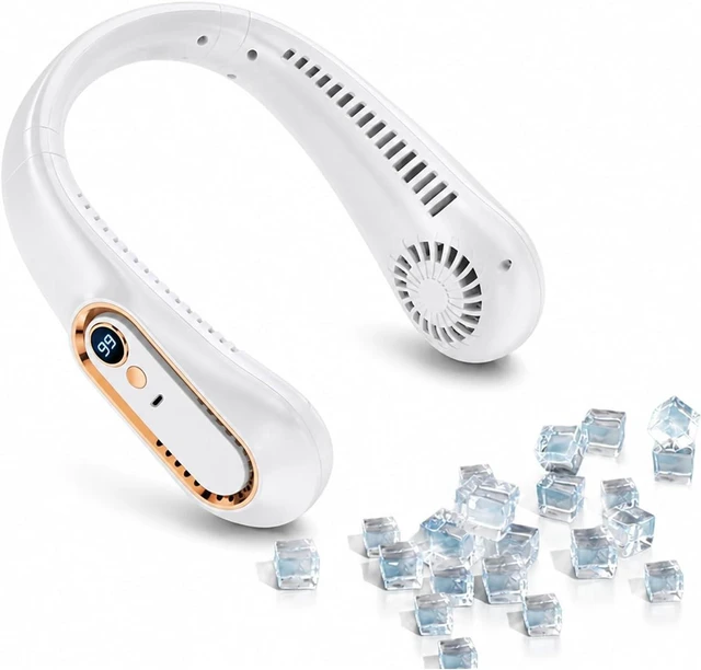 Main image of Ventilateur de cou, 3000mAh Hanging Neck Fan Portable Bladeless Mini USB,pour les Voyages/Activités de plein air
