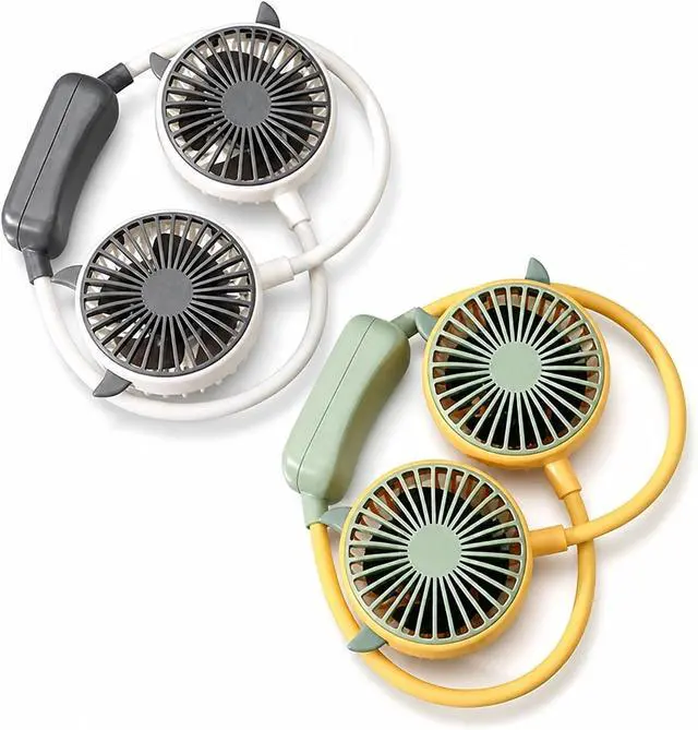 Alt view image 3 of 6 - Ventilateur de cou, Hands Free Neck Fan USB Rechargeable,pour les Voyages/Activités de plein air