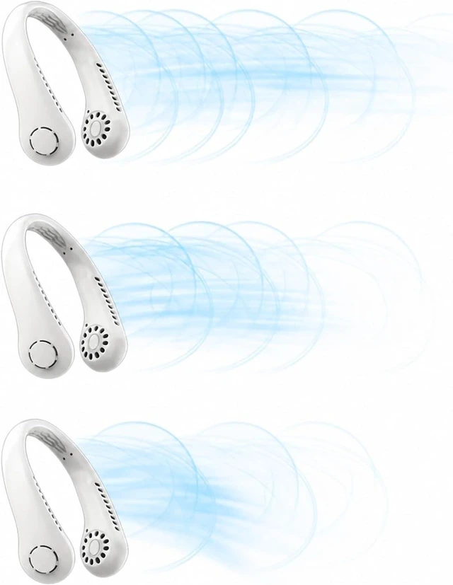 Alt view image 4 of 7 - Ventilateur de cou, Long Neck Portable Bladeless Hanging Rechargeable Fan,pour les Voyages/Activités de plein air