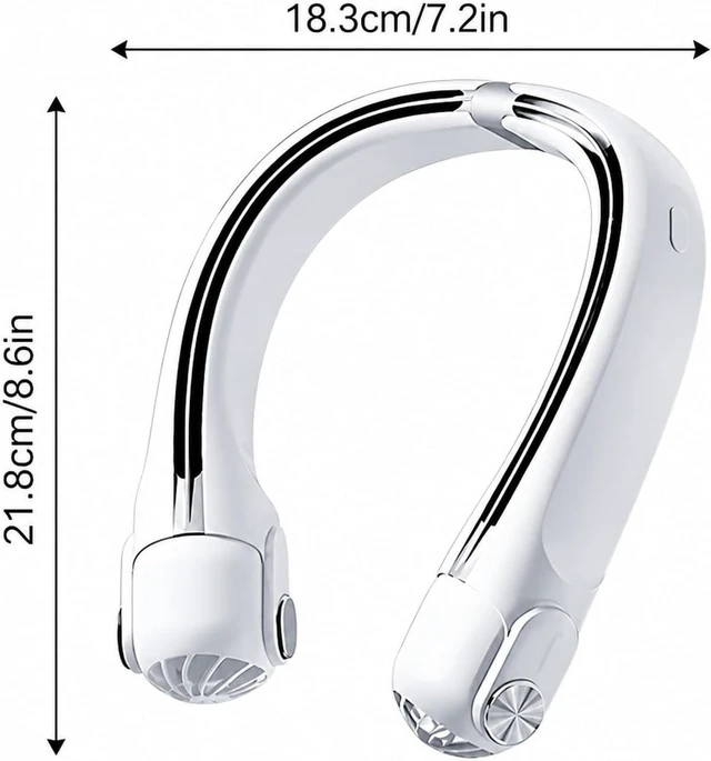 Alt view image 5 of 6 - Ventilateur de cou, Portable Neck Mounted USB Bladeless Fan,pour les Voyages/Activités de plein air