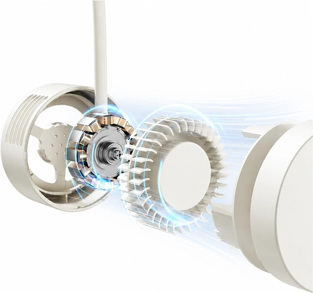 Alt view image 3 of 5 - Ventilateur de cou, Hanging Neck Fan Portable Cooling USB Leafless Neckband,pour les Voyages/Activités de plein air