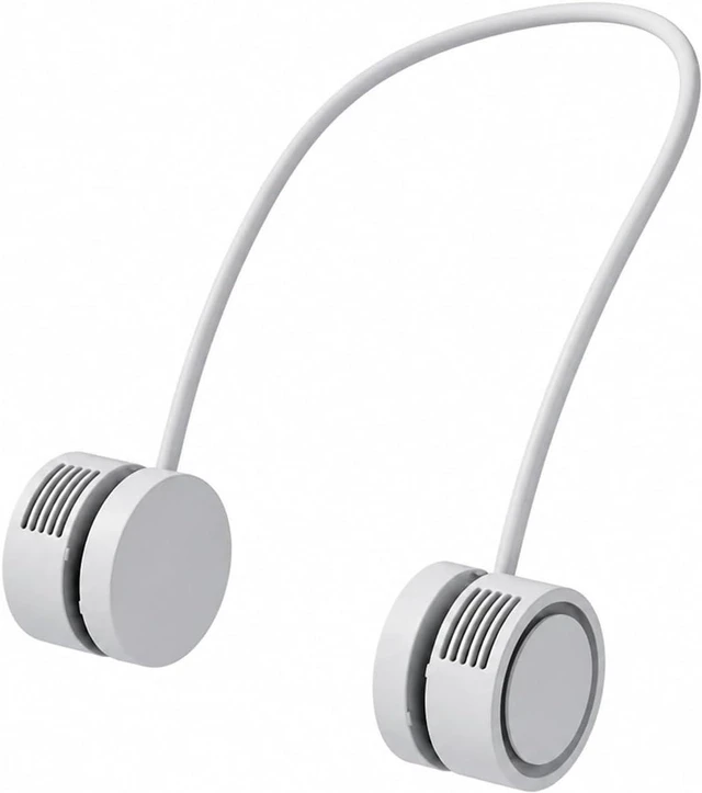 Alt view image 4 of 5 - Ventilateur de cou, Hanging Neck Fan Portable Cooling USB Leafless Neckband,pour les Voyages/Activités de plein air