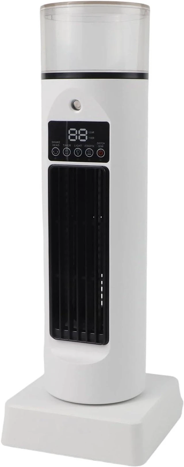 Alt view image 3 of 7 - Leafless Spray Fan, Bladeless Air Cooler with Water Mist, Portable USB Desk Cooling Fan for Office Home Bedroom, Compact White Design(White)