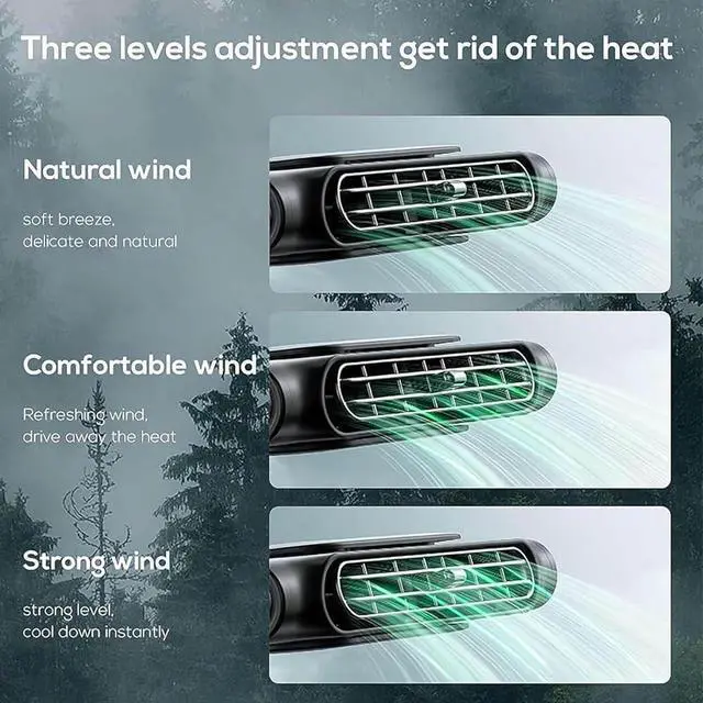 Alt view image 6 of 7 - Car Seat Cooling Fan USB Headrest Compatible with Front Rear 3-Speed Adjustable Quiet Vehicle Compatible with All Cars