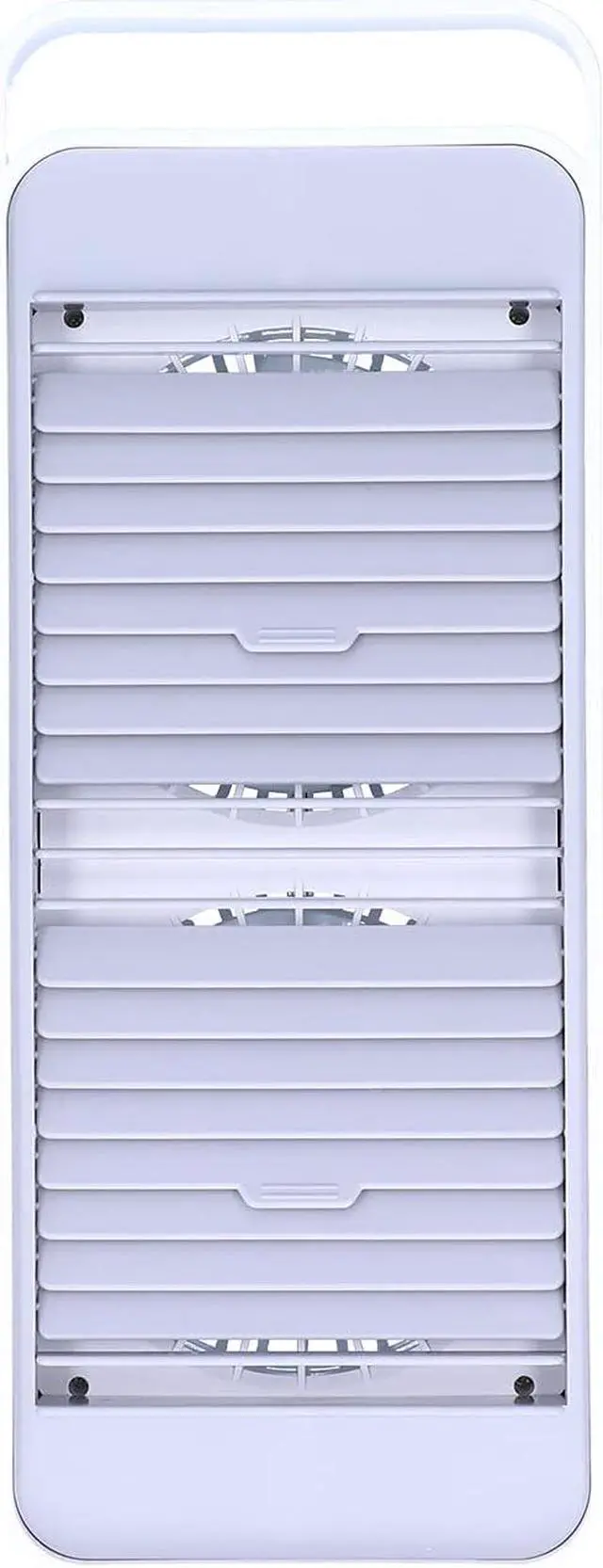 Alt view image 4 of 7 - Double Head USB Fan, 4800mAh Battery Operated Circulating Fan with 3 Speeds, Quiet Desktop for Home Office Dormitory (White)