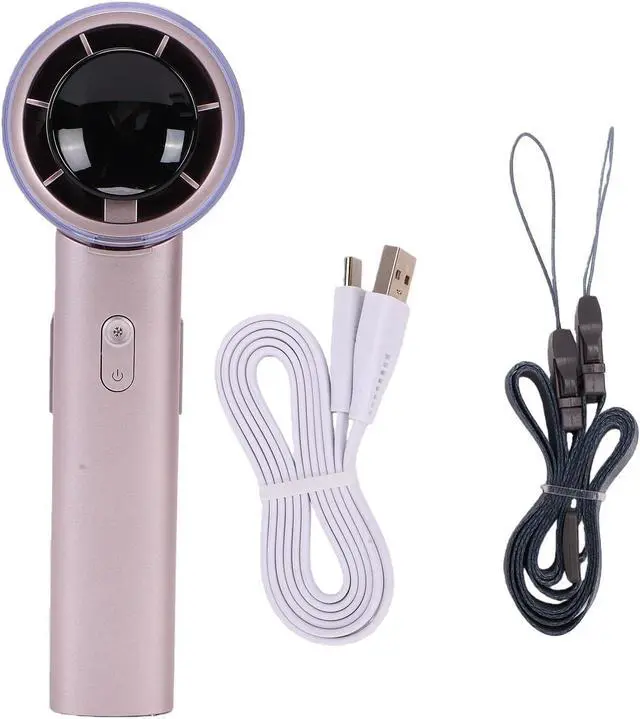 Alt view image 5 of 7 - Tangxi USB Rechargeable Handheld Fan | 12800RPM Ice Cooling Foldable Fan for Office Travel Home (Purple)