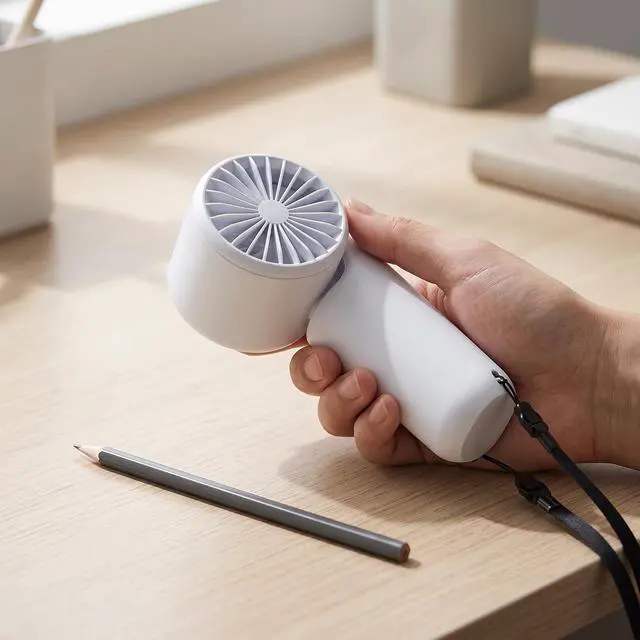 Alt view image 7 of 7 - Portable Handheld Fan, USB-C Rechargeable Mini Cooling Fan for Travel
