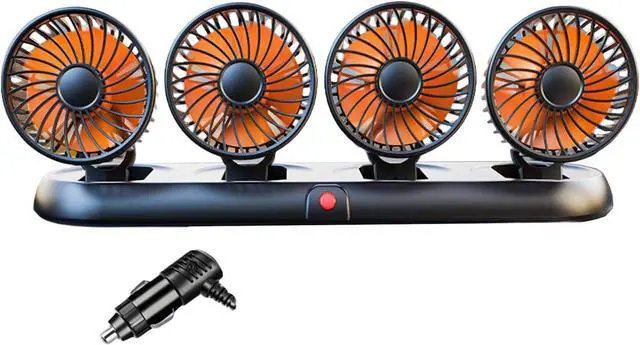 Main image of Multifunctional USB 4 Head Fan, Trunk Fan, Plastic Structure, for Vehicles with Expandable Base and Quiet Motor, Powerful Car