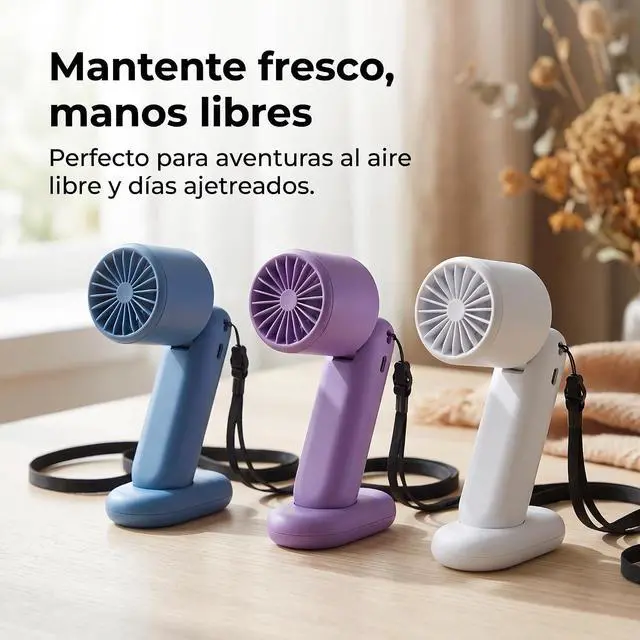 Alt view image 6 of 7 - Portable Handheld Fan, USB-C Rechargeable Mini Cooling Fan for Travel