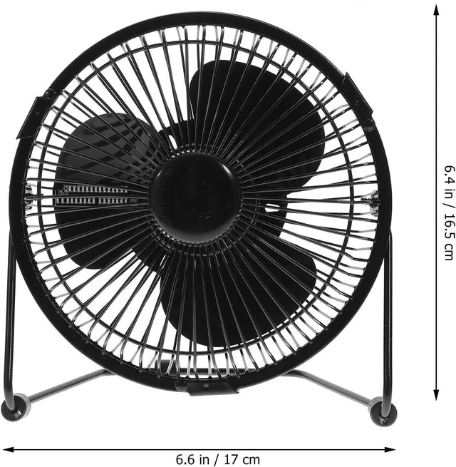 Alt view image 2 of 7 - Uonlytech Portable USB Mini Fan with LED Temperature Display, Brushless Motor, Metal Body, Quiet Operation