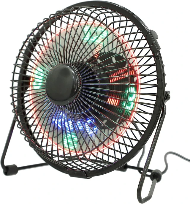 Main image of Uonlytech Portable USB Mini Fan with LED Temperature Display, Brushless Motor, Metal Body, Quiet Operation