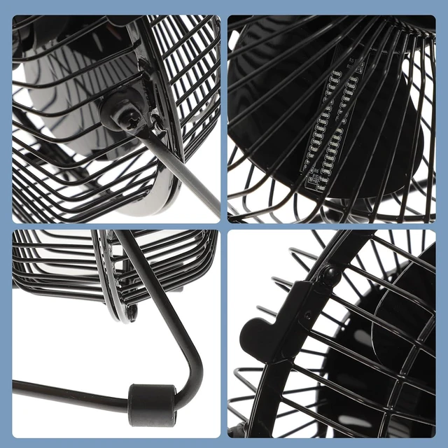 Alt view image 5 of 7 - Uonlytech Portable USB Mini Fan with LED Temperature Display, Brushless Motor, Metal Body, Quiet Operation