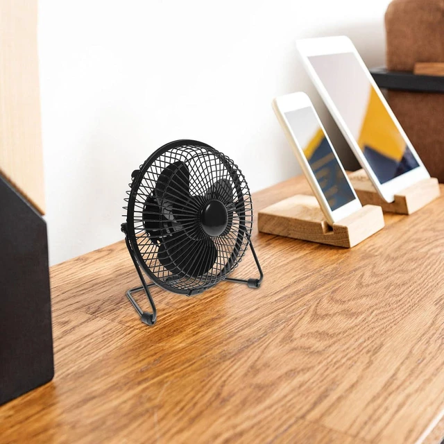 Alt view image 4 of 7 - Uonlytech Portable USB Mini Fan with LED Temperature Display, Brushless Motor, Metal Body, Quiet Operation