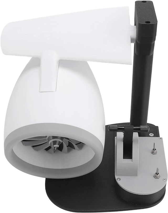 Alt view image 3 of 7 - Desktop Fan with Red Tail Light, Turbofan Engine Design USB Cooler
