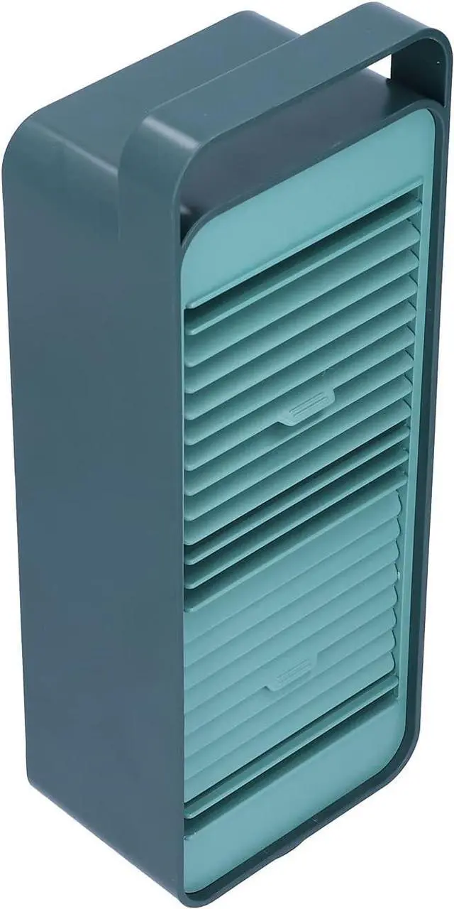 Main image of Double Head USB Fan, 4800mAh Battery Operated Circulating Fan with 3 Speeds, Quiet Desktop for Home Office Dormitory (Green)