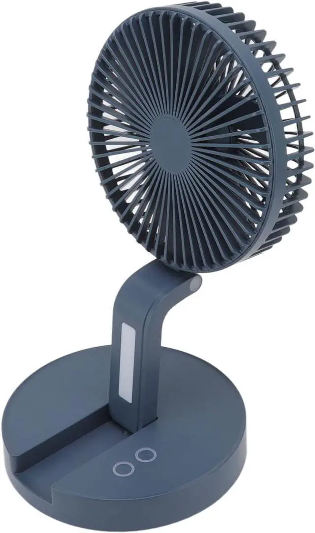 Main image of Desktop Folding Fan, USB Rechargeable Oscillating Fan with 3 Speeds Punch Free for Home Office (Blue)