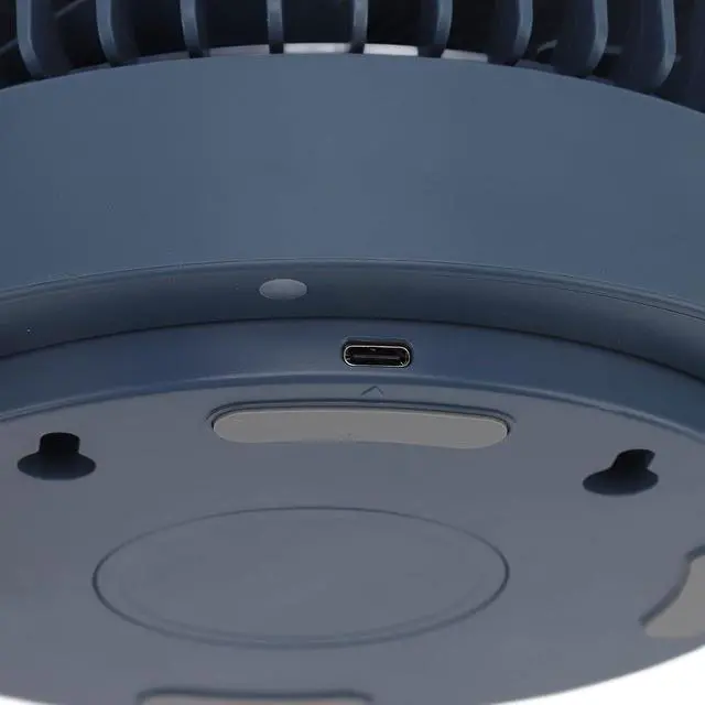 Alt view image 4 of 7 - Desktop Folding Fan, USB Rechargeable Oscillating Fan with 3 Speeds Punch Free for Home Office (Blue)