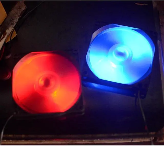 Alt view image 5 of 5 - 1PCS 80x80x15mm 8cm 8015 80mm Fan DC5V Blue red LED Light Computer USB Quiet Cooling Fan(Red USB Plug)