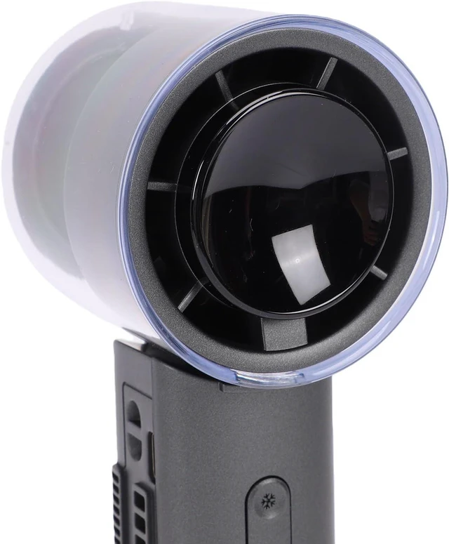 Alt view image 7 of 7 - XUMIUZIY 12800RPM Portable Handheld Fan | Ice Cooling 6 Speeds USB Rechargeable for Outdoor Office Home (Grey)