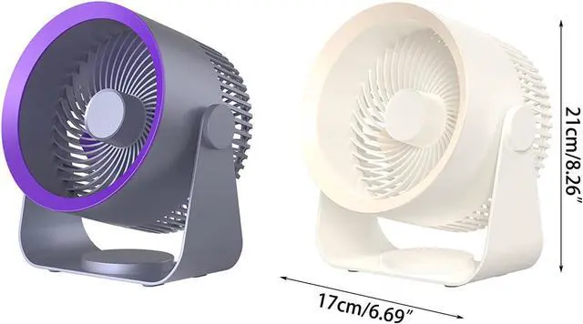 Alt view image 2 of 7 - Household Table Desktop Fan USB Rechargeable Air Circulation Electric Fan 4000mAh Portable Wall Mounted for Kitchen Small Table for Bedroom