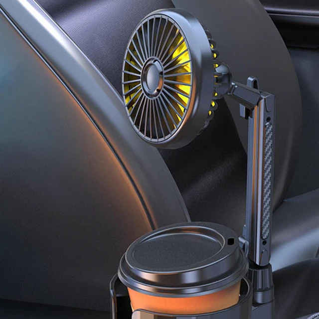 Alt view image 4 of 7 - Car Cup Holder Fan Stay Comfortable During Drive USB Car Fan 12V / 24V Power Adjust Speed Travel