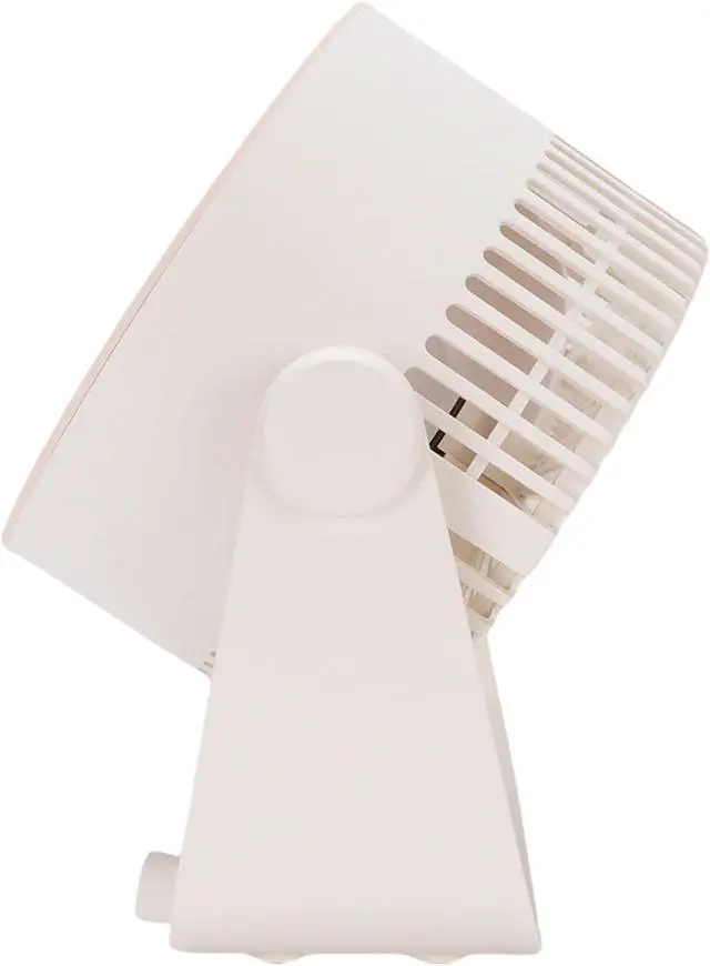 Alt view image 4 of 7 - Qinlorgo 3 Speeds Quiet Desktop Fan, 3D Surround Airflow Desk Fan USB Rechargeable, Bedroom Home Office Fans
