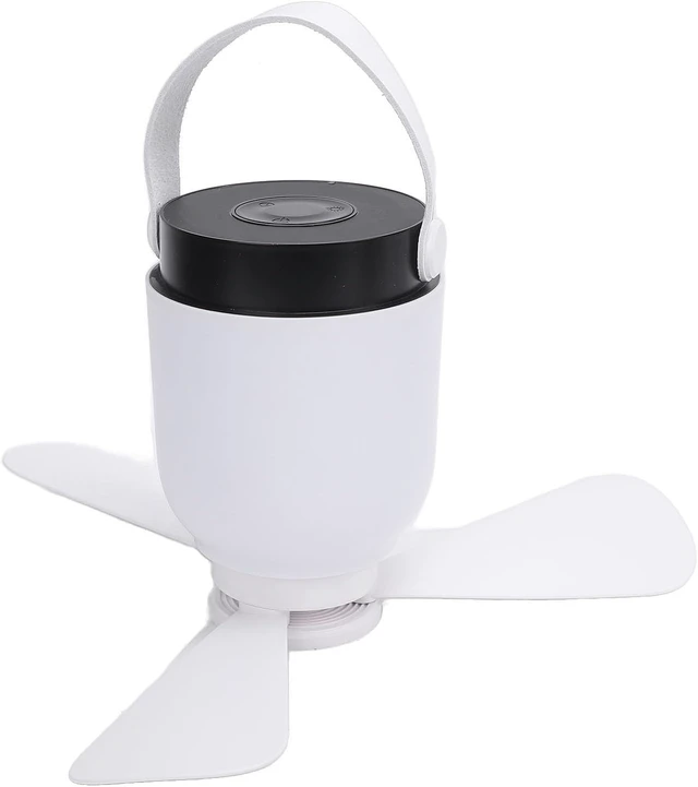 Alt view image 3 of 7 - FTVOGUE USB Rechargeable Ceiling Fan with LED Lamp, Quiet Remote Control