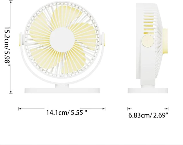 Alt view image 3 of 7 - USB Desk Fan, Ceiling Fan, 3 Speeds Hanging with Hooks, USB, Camping, Canopy, Gazebo, Gifts for Boys and Girls, Desk