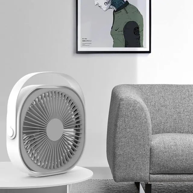 Alt view image 5 of 7 - 5V 3W 6inch Creative Desktop Mute Electric Fan USB Charging 3 4000mAh 360° Rotate Usb Desk Fan Small