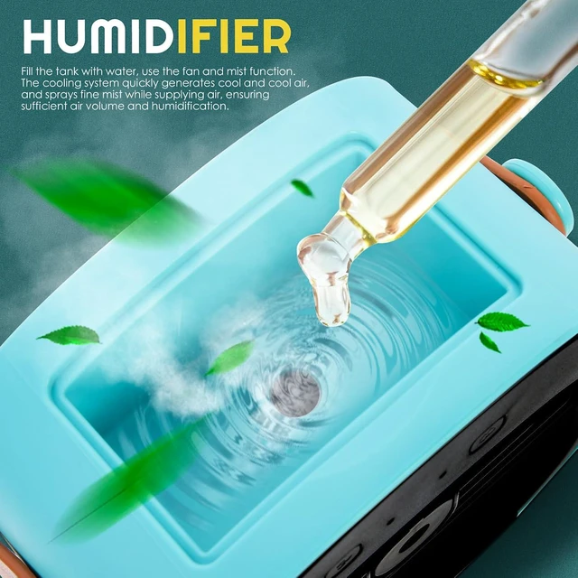 Alt view image 6 of 7 - BESTYASH Rechargeable Portable Desktop Air Cooler Fan with 4000mah Battery and Three Wind Speeds for Home