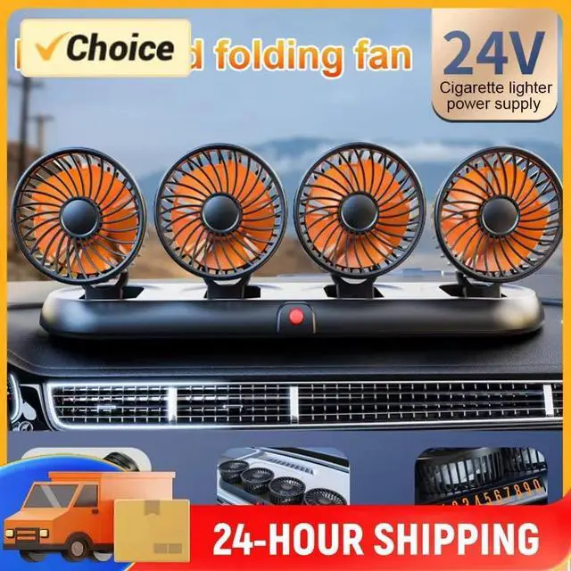 Alt view image 2 of 4 - 4-Head Dashboard Fan for Porsche Macan Cayenne | Stable Anti-Slip Dashboard Fan With Hidden Parking Plate Enhances Driving Comfort And Saves Console Space