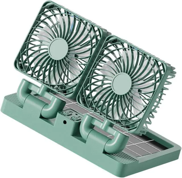 Alt view image 4 of 7 - Car Exhaust Fan USB Rechargeable/Solar Air Circulation Cooling and Heat Dissipation Cooling Ventilation Fan Solar Car Ventilation