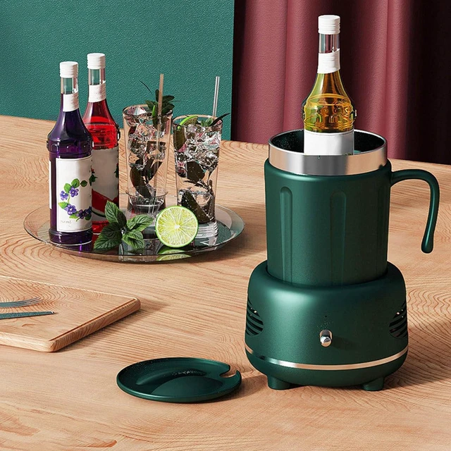Alt view image 4 of 6 - Drink Chiller with Sturdy Aluminium Body, Instant Chiller for Drinks with Fast Cooling Heating, Stable Nonslip Cup Warmer for Daily Coffee Beverage Use (Green)
