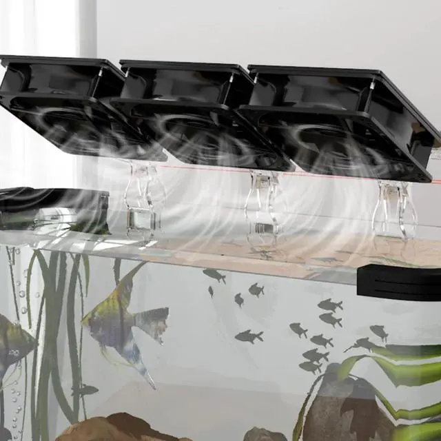 Alt view image 6 of 7 - Portable Fan, 8cm Adjustable Clip Switches Control and Mesh for Fish Tanks Electronics Angled USB(D)