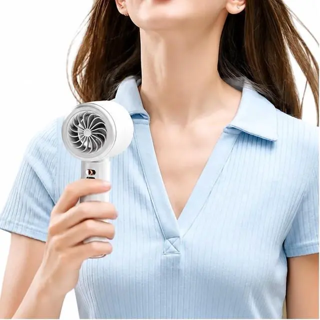 Alt view image 3 of 7 - Handheld Fan, Portable Handheld Turbo Fan USB Rechargeable,for Travel, Office(Blue)