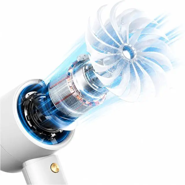 Alt view image 6 of 7 - Handheld Fan, Portable Handheld Turbo Fan USB Rechargeable,for Travel, Office(Blue)