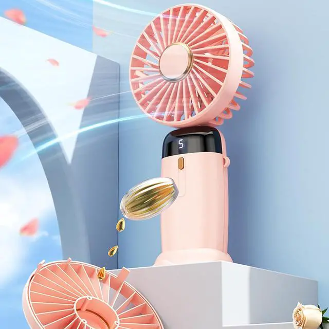 Alt view image 6 of 7 - Portable Fan, 5 Speed, Quiet Cooling Desk for Travel Home Digital Display Electric(D,C)