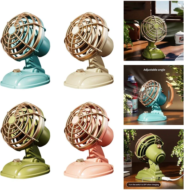 Alt view image 2 of 7 - Portable Fan, Adjustable 3 Speed Low Noise for Home Car Travel Bedroom Bedside(Green)
