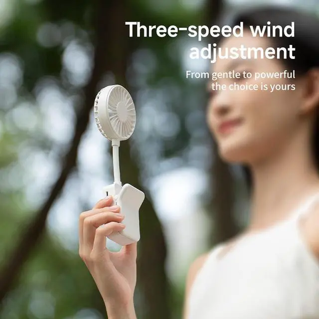 Alt view image 5 of 5 - Portable Fan, Miniature USB with Adjustable Clamp and Long 1200mAh Battery for Travel Study Work Clip(Ice Green)