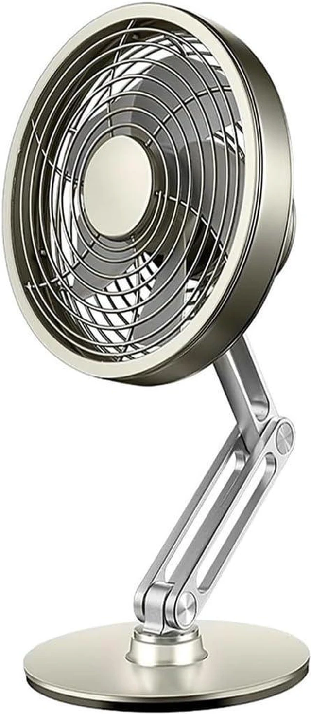 Alt view image 3 of 7 - Portable Fan, USB, Quiet, with 3Speeds Cooling Table 5.6inch for Better(Gold)